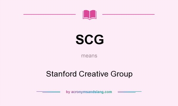 What does SCG mean? It stands for Stanford Creative Group