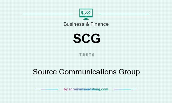 What does SCG mean? It stands for Source Communications Group