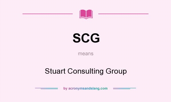 What does SCG mean? It stands for Stuart Consulting Group