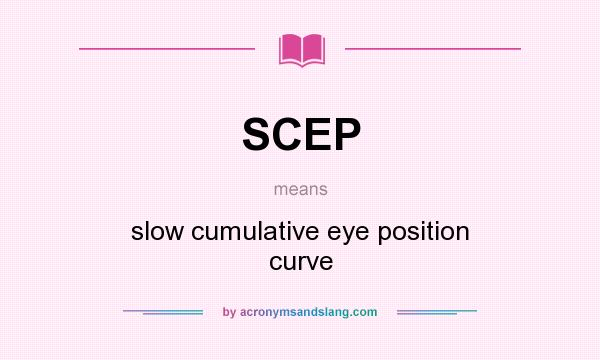 What does SCEP mean? It stands for slow cumulative eye position curve