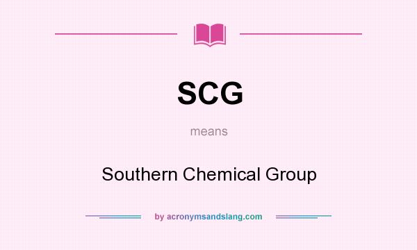 What does SCG mean? It stands for Southern Chemical Group