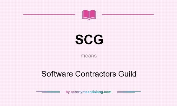 What does SCG mean? It stands for Software Contractors Guild
