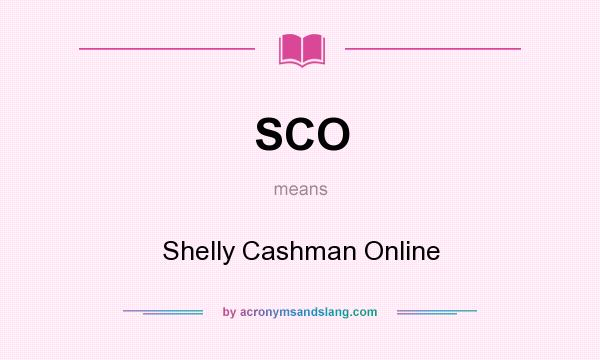 What does SCO mean? It stands for Shelly Cashman Online