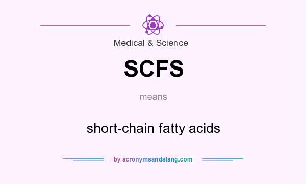 What does SCFS mean? It stands for short-chain fatty acids