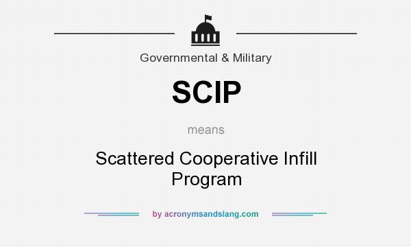 What does SCIP mean? It stands for Scattered Cooperative Infill Program
