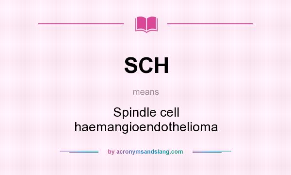 What does SCH mean? It stands for Spindle cell haemangioendothelioma
