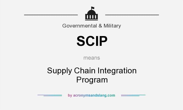 What does SCIP mean? It stands for Supply Chain Integration Program