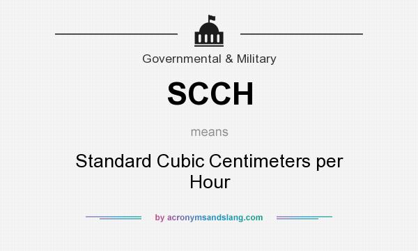 What does SCCH mean? It stands for Standard Cubic Centimeters per Hour
