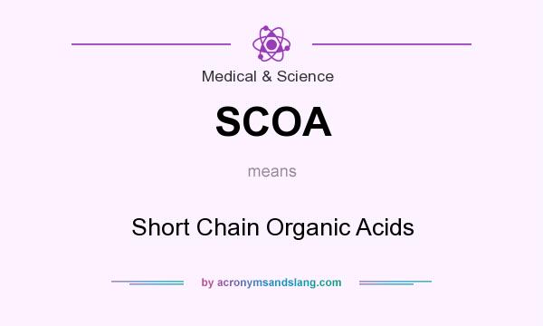 What does SCOA mean? It stands for Short Chain Organic Acids