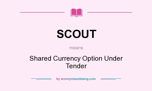 What does SCOUT mean? It stands for Shared Currency Option Under Tender