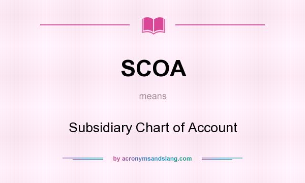 What does SCOA mean? It stands for Subsidiary Chart of Account