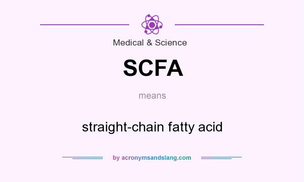 What does SCFA mean? It stands for straight-chain fatty acid