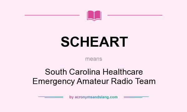 What does SCHEART mean? It stands for South Carolina Healthcare Emergency Amateur Radio Team