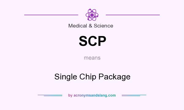 What does SCP mean? It stands for Single Chip Package