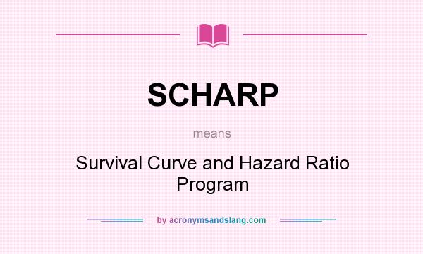 What does SCHARP mean? It stands for Survival Curve and Hazard Ratio Program