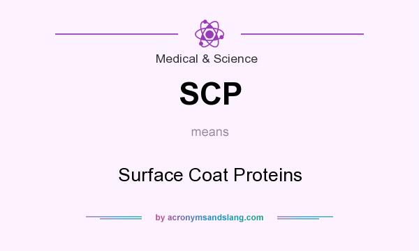 What does SCP mean? It stands for Surface Coat Proteins