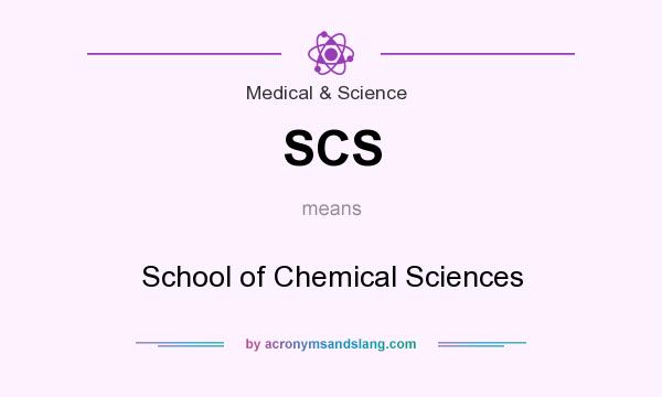 What does SCS mean? It stands for School of Chemical Sciences