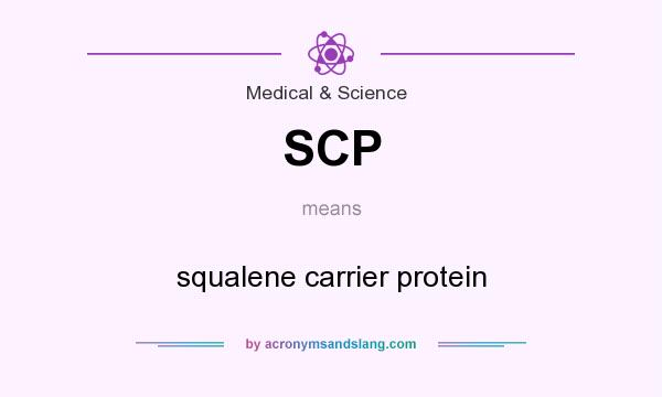 What does SCP mean? It stands for squalene carrier protein