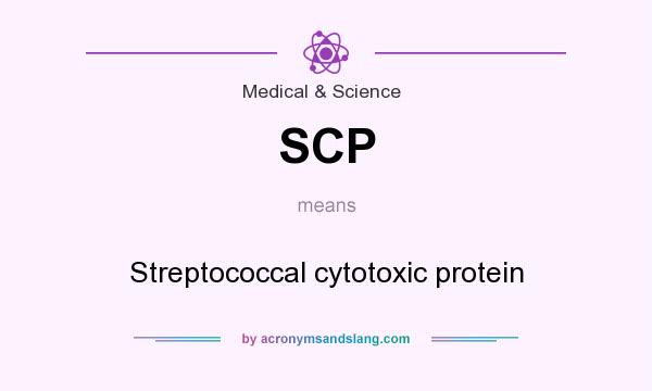 What does SCP mean? It stands for Streptococcal cytotoxic protein
