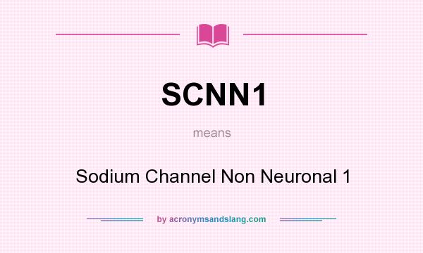 What does SCNN1 mean? It stands for Sodium Channel Non Neuronal 1