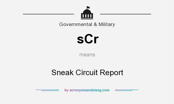 What does sCr mean? It stands for Sneak Circuit Report