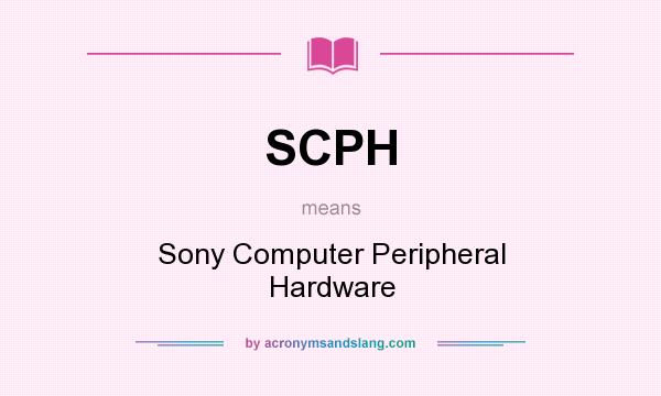 What does SCPH mean? It stands for Sony Computer Peripheral Hardware