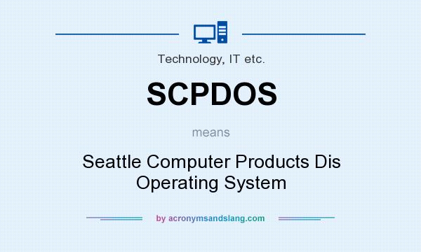 What does SCPDOS mean? It stands for Seattle Computer Products Dis Operating System