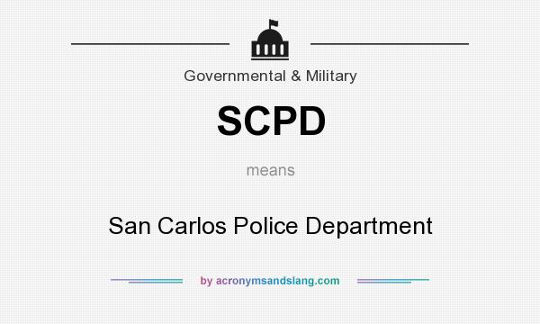 What does SCPD mean? It stands for San Carlos Police Department
