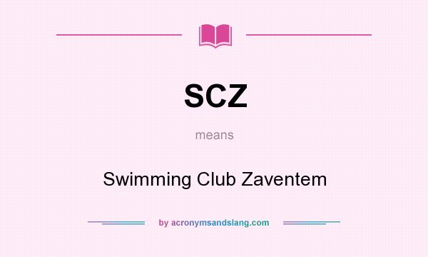 What does SCZ mean? It stands for Swimming Club Zaventem