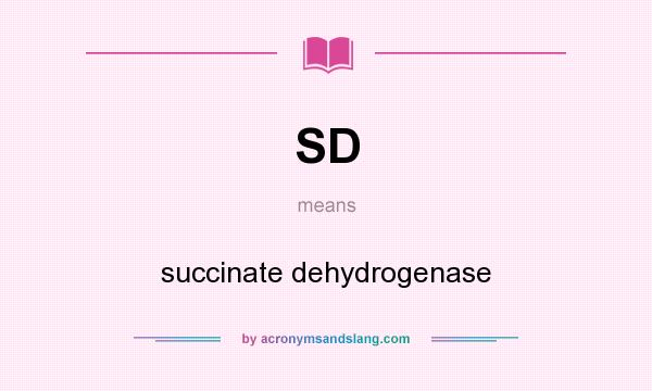 What does SD mean? It stands for succinate dehydrogenase