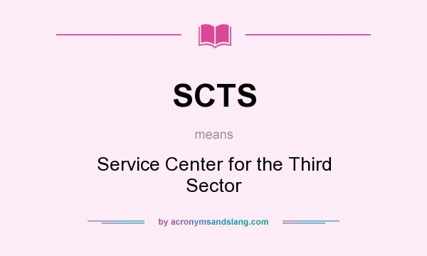 What does SCTS mean? It stands for Service Center for the Third Sector