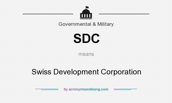 What does SDC mean? It stands for Swiss Development Corporation