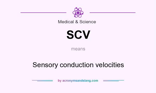 What does SCV mean? It stands for Sensory conduction velocities