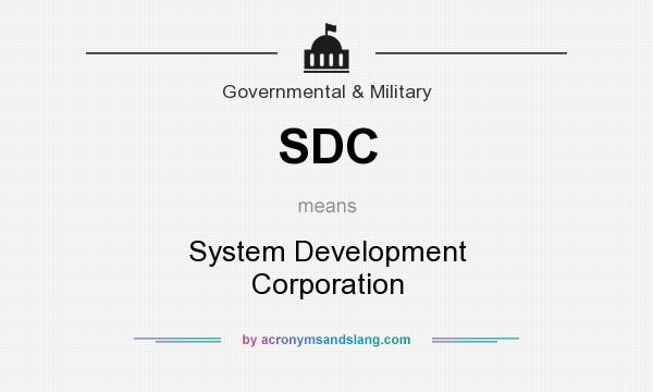 What does SDC mean? It stands for System Development Corporation