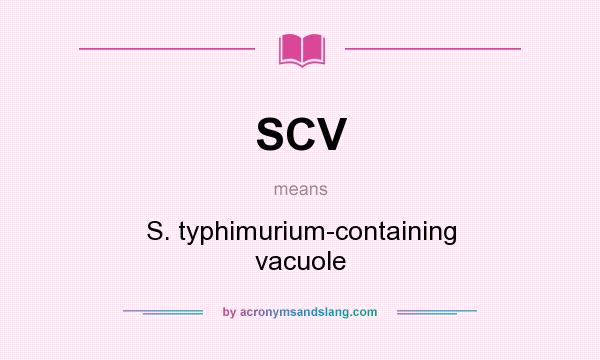 What does SCV mean? It stands for S. typhimurium-containing vacuole