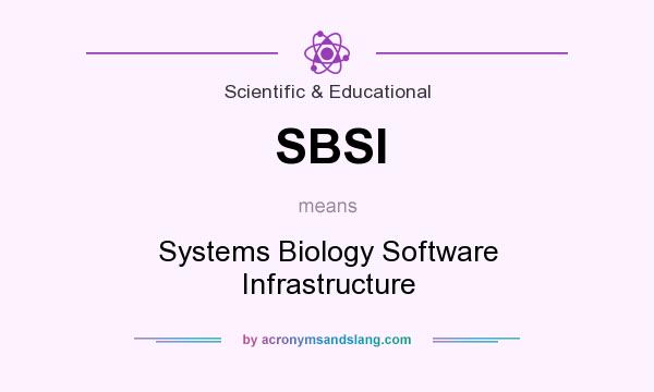 What does SBSI mean? It stands for Systems Biology Software Infrastructure