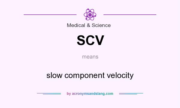 What does SCV mean? It stands for slow component velocity