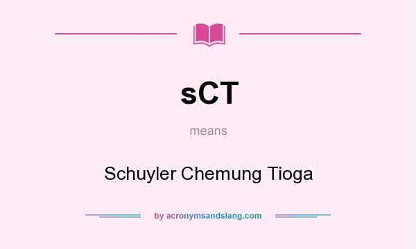 What does sCT mean? It stands for Schuyler Chemung Tioga