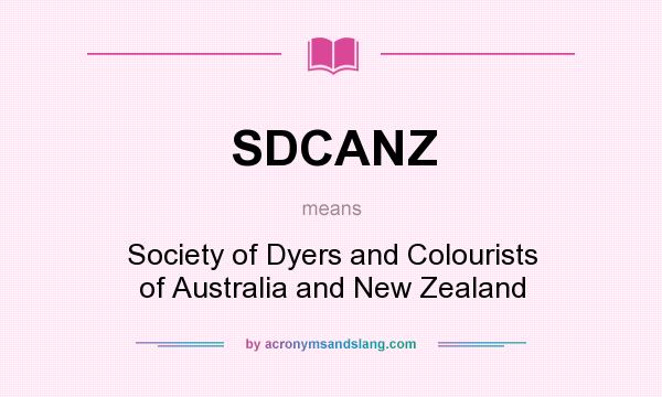 What does SDCANZ mean? It stands for Society of Dyers and Colourists of Australia and New Zealand