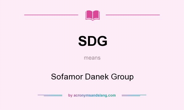 What does SDG mean? It stands for Sofamor Danek Group