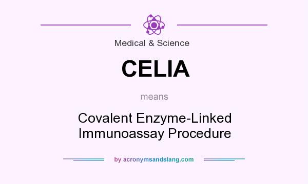 What does CELIA mean? It stands for Covalent Enzyme-Linked Immunoassay Procedure