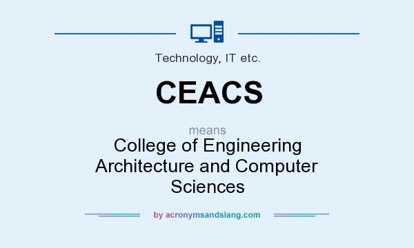 What does CEACS mean? It stands for College of Engineering Architecture and Computer Sciences