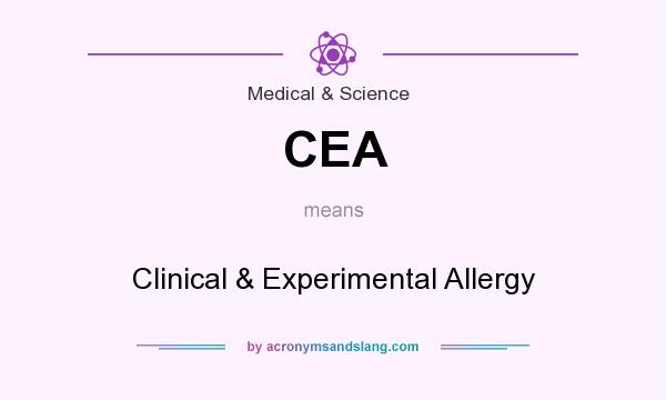 What does CEA mean? It stands for Clinical & Experimental Allergy