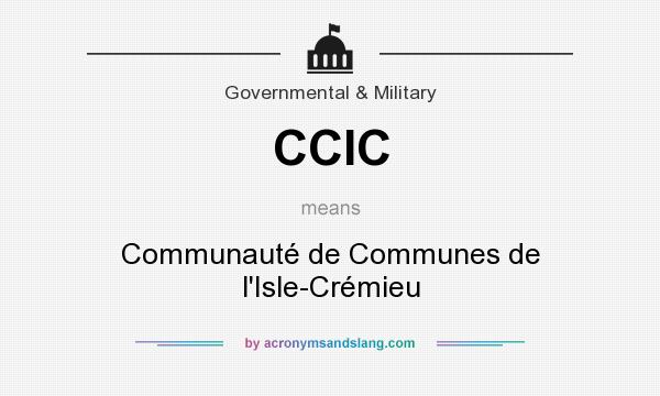 What does CCIC mean? It stands for Communauté de Communes de l`Isle-Crémieu