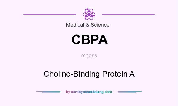 What does CBPA mean? It stands for Choline-Binding Protein A