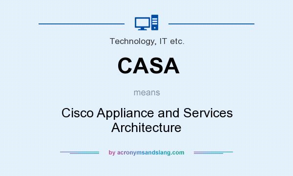 What does CASA mean? It stands for Cisco Appliance and Services Architecture