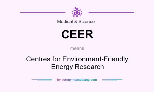 What does CEER mean? It stands for Centres for Environment-Friendly Energy Research