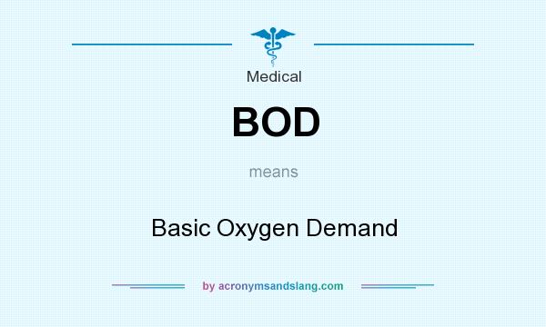 What does BOD mean? It stands for Basic Oxygen Demand