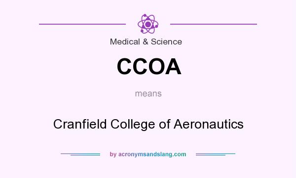 What does CCOA mean? It stands for Cranfield College of Aeronautics