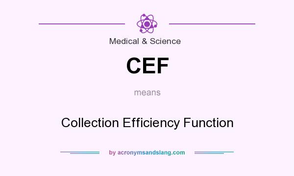 What does CEF mean? It stands for Collection Efficiency Function